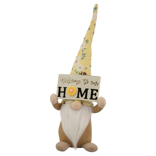 15" Spring Sunflower Hat Gnome with Home Sign By Northlight | 15" x 5" x 4.25" | Michaels®